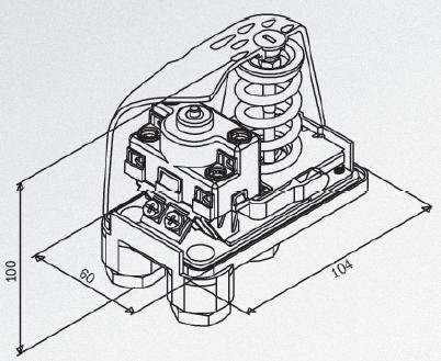 Dimenzije LP3 presostata italtecnica